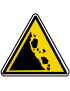 attention chute de pierre (15x13.5cm) - Sticker/autocollant