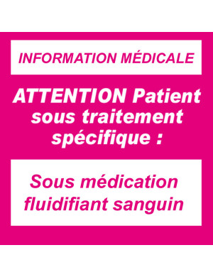 Sous fluidifiant sanguin (10x10cm) - Sticker/autocollant