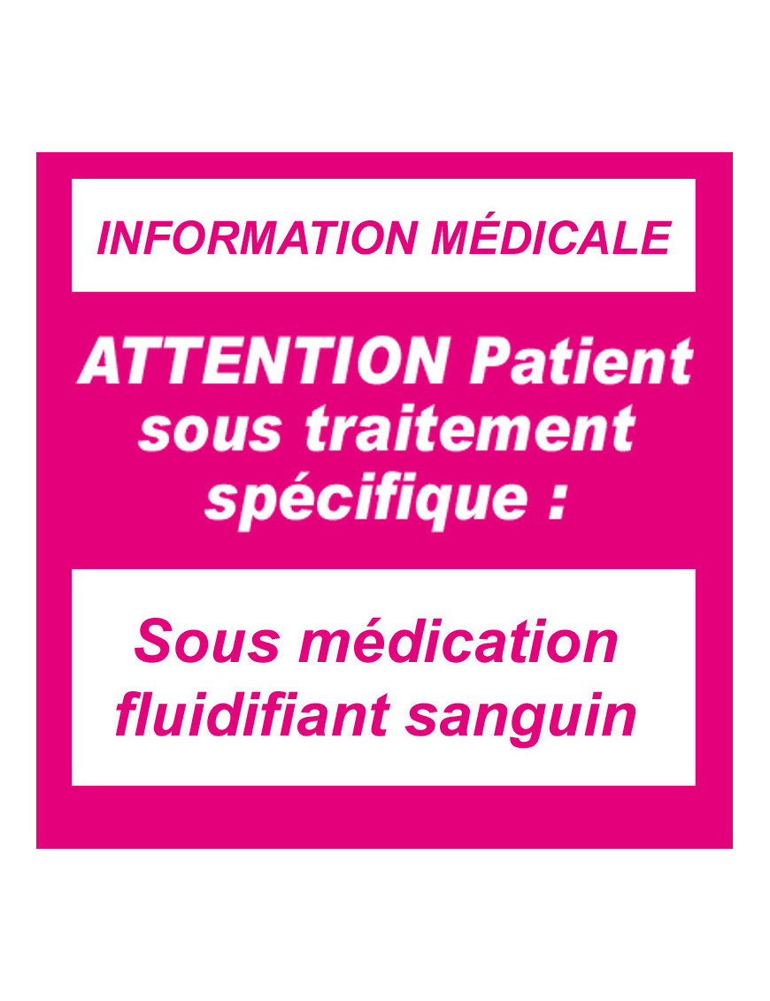 Sous fluidifiant sanguin (20x20cm) - Sticker/autocollant