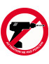 Attention ne pas percer - 10x10cm - Sticker/autocollant