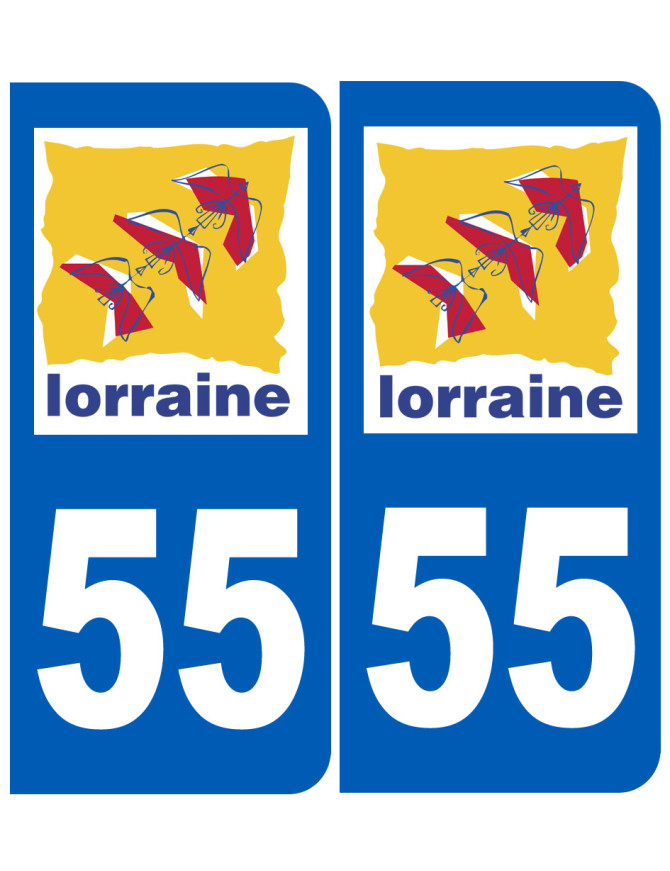 immatriculation 55 Lorraine - Sticker/autocollant