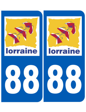 immatriculation 88 Lorraine - Sticker/autocollant