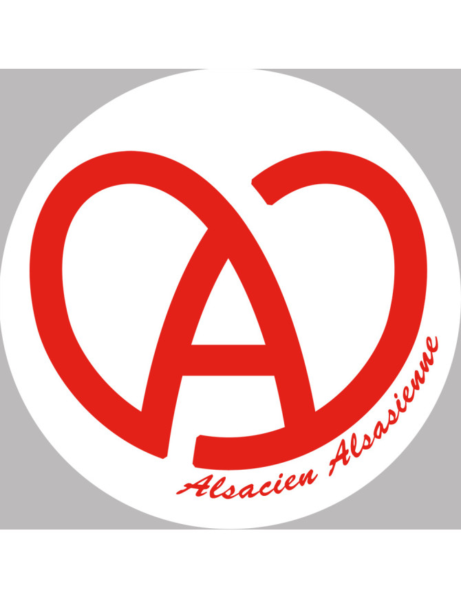 Alsace blanc et rouge - 20cm - Sticker/autocollant