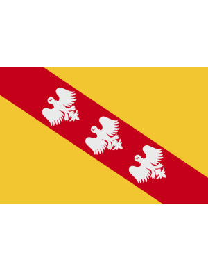 Drapeau Lorraine - 10x6.5cm - Sticker/autocollant