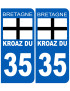 Immatriculation 35 Kroaz-Du - Sticker/autocollant