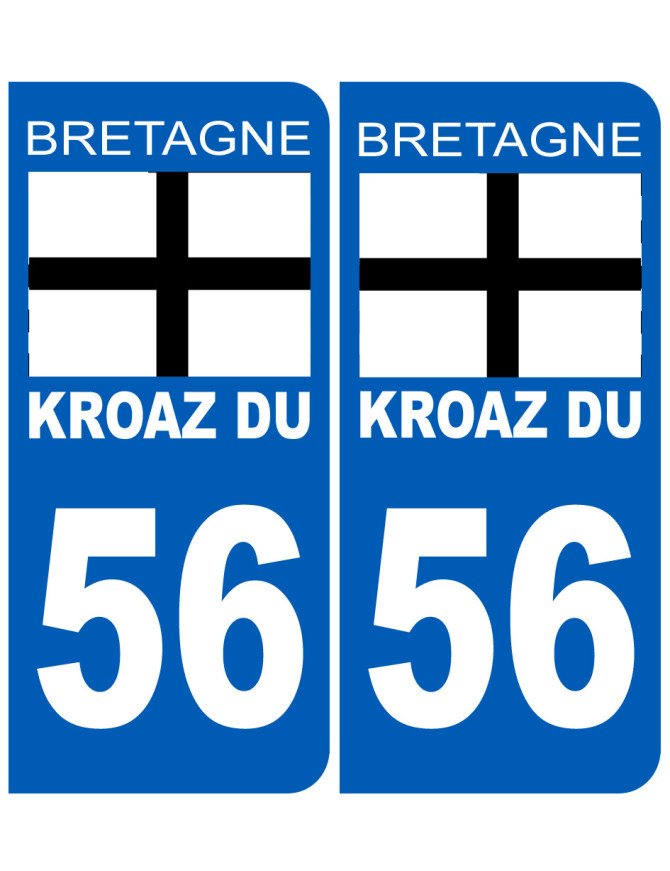 Immatriculation 56 Kroaz-Du - Sticker/autocollant