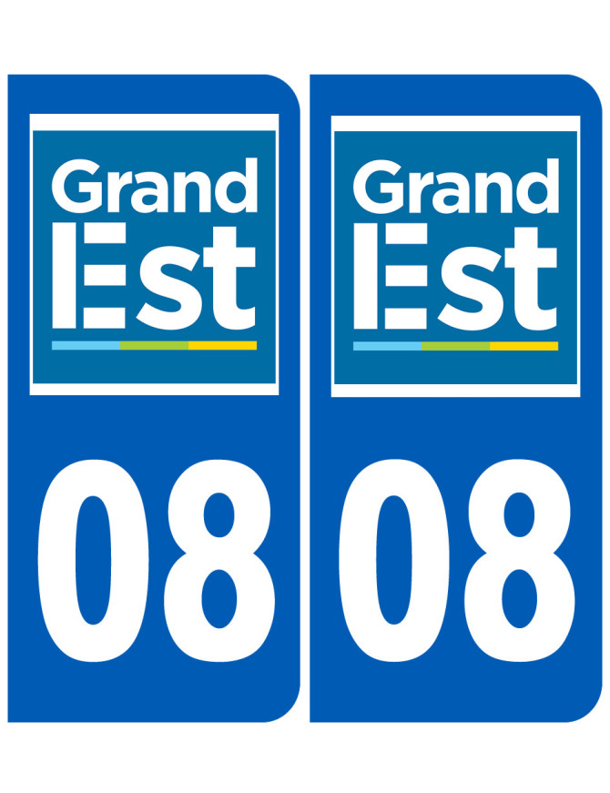 Immatriculation 08 Grand Est - Sticker/autocollant