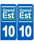 Immatriculation 10 Grand Est - Sticker/autocollant