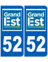 Immatriculation 52 Grand Est - Sticker/autocollant