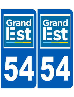 Immatriculation 54 Grand Est - Sticker/autocollant