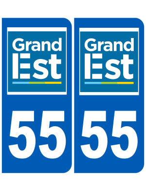 Immatriculation 55 Grand Est - Sticker/autocollant