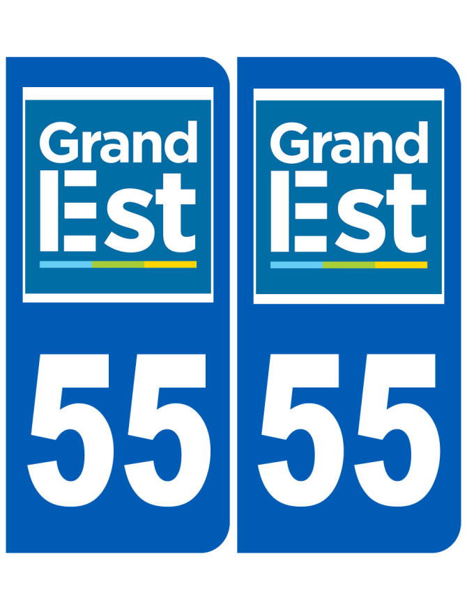Immatriculation 55 Grand Est - Sticker/autocollant
