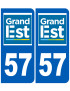 Immatriculation 57 Grand Est - Sticker/autocollant