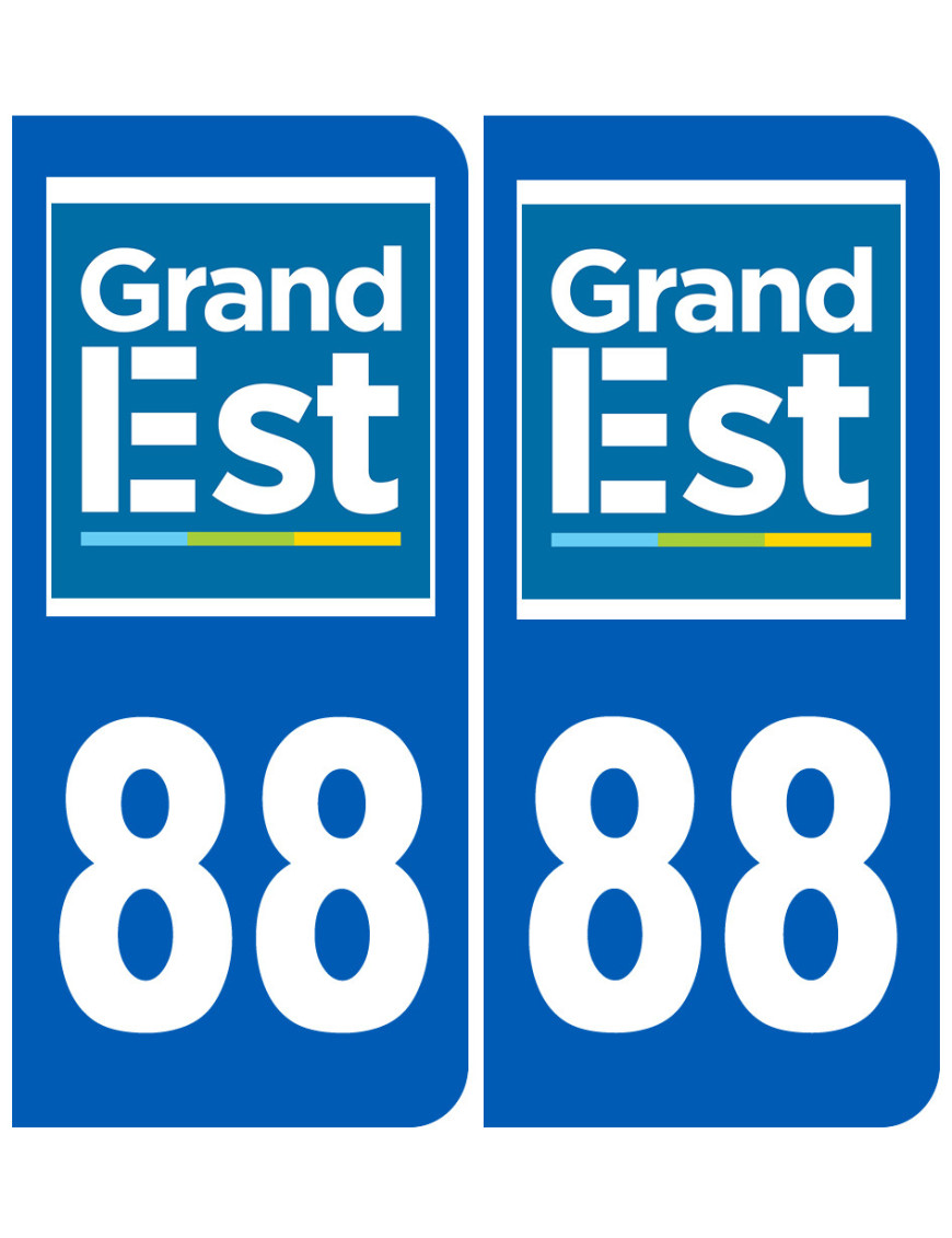 Immatriculation 88 Grand Est - Sticker/autocollant
