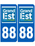 Immatriculation 88 Grand Est - Sticker/autocollant