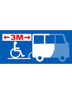 Handicap Accès Rampe - 20x9.2cm - Sticker/autocollant
