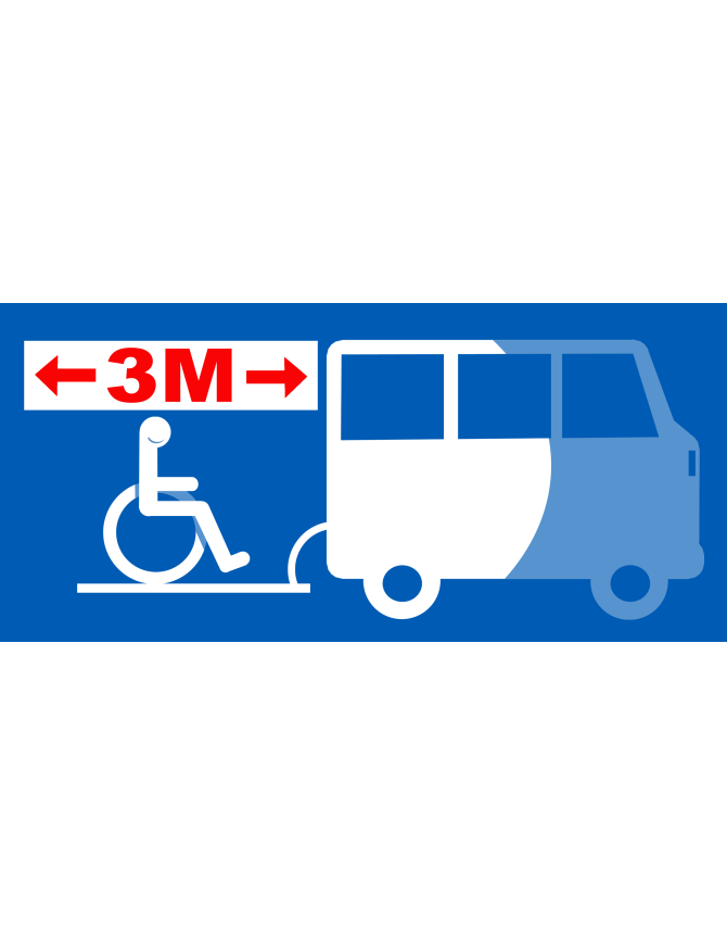 Handicap Accès Rampe - 20x9.2cm - Sticker/autocollant