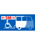 Handicap Accès Rampe - 20x9.2cm - Sticker/autocollant