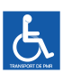 Transport des PMR - 20x20cm - Sticker/autocollant