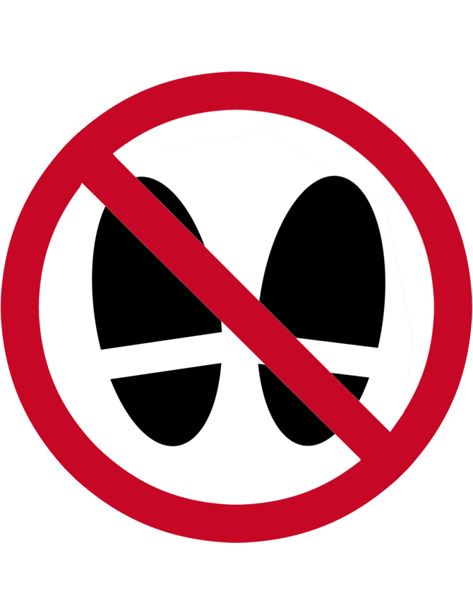 Interdit de monter ou marcher à cet endroit - 20cm - Sticker/autocoll