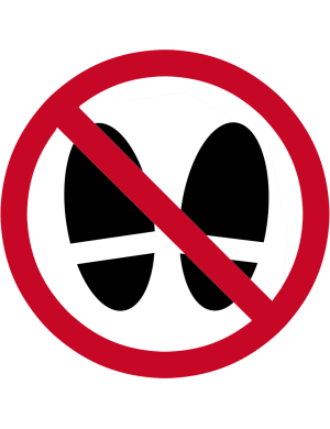Interdit de monter ou marcher à cet endroit - 10cm - Sticker/autocoll