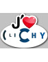 j'aime Clichy - 15x11cm - Sticker/autocollant