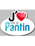 j'aime Pantin - 5x3.7cm - Sticker/autocollant