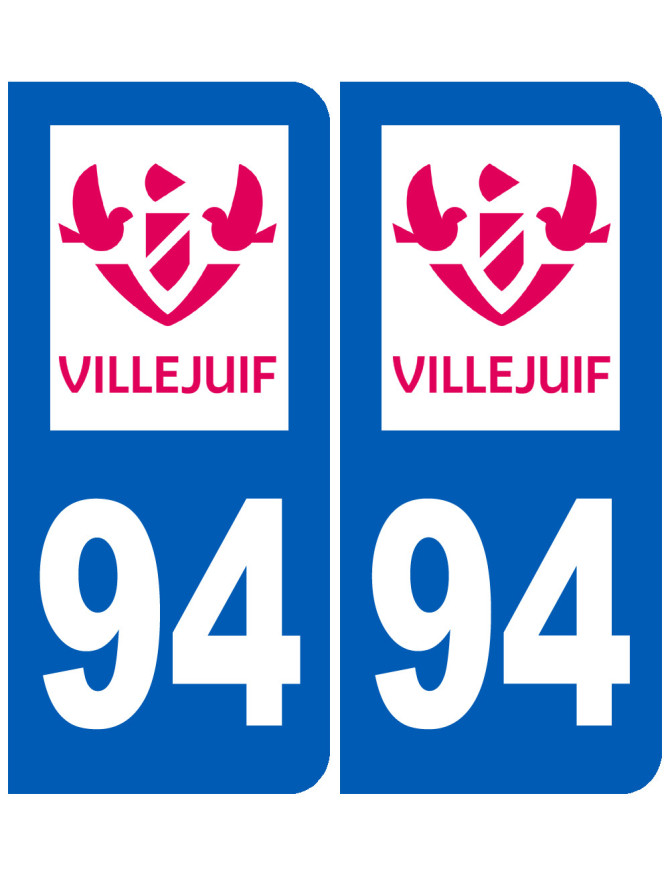 immatriculation 94 Villejuif - Sticker/autocollant