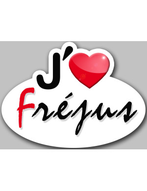 j'aime Fréjus - 15x11cm - Sticker/autocollant