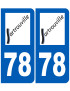 immatriculation 78 Sartrouville - Sticker/autocollant