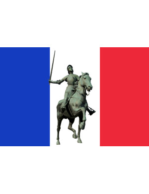 Drapeau Jeanne d'Arc - 29x19cm - Sticker/autocollant