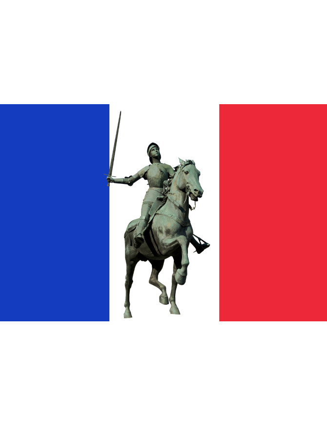 Drapeau Jeanne d'Arc - 29x19cm - Sticker/autocollant
