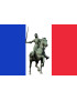 Drapeau Jeanne d'Arc - 10x6.5cm - Sticker/autocollant