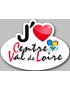 j'aime le Centre Val de Loire - 5x3.7cm - Sticker/autocollant