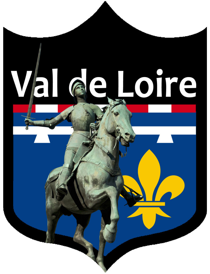 Blason Val de Loire - 15x11.2cm - Sticker/autocollant