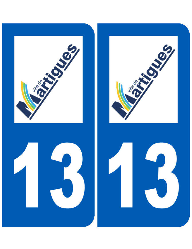 immatriculation 13 Martigues - Sticker/autocollant