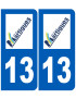 immatriculation 13 Martigues - Sticker/autocollant