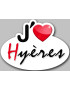 j'aime Hyères - 15x11cm - Sticker/autocollant