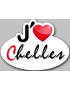 j'aime Chelles - 15x11cm - Sticker/autocollant