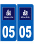 immatriculation Briançon 05 - Sticker/autocollant