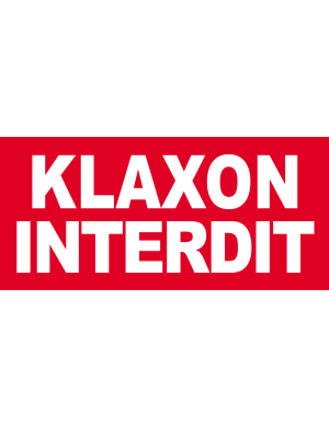 Klaxon interdit - 20x9cm - Sticker/autocollant