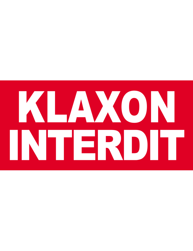 Klaxon interdit - 20x9cm - Sticker/autocollant
