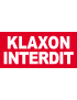Klaxon interdit - 20x9cm - Sticker/autocollant