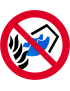 Ne pas éteindre avec de l'eau (15cm) - Sticker/autocollant
