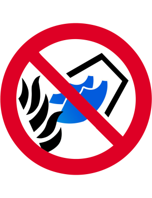 Ne pas éteindre avec de l'eau (10cm) - Sticker/autocollant