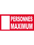 Personnes maximum à noter - 20X9cm - Sticker/autocollant