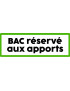 Bac réservé aux apports - 20x7cm - Sticker/autocollant