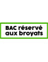 Bac réservé aux broyats - 29x10cm - Sticker/autocollant