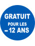 Gratuit pour les moins de 12 ans - 20x20cm - Sticker/autocollant