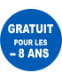 Gratuit pour les moins de 8 ans - 5x5cm - Sticker/autocollant